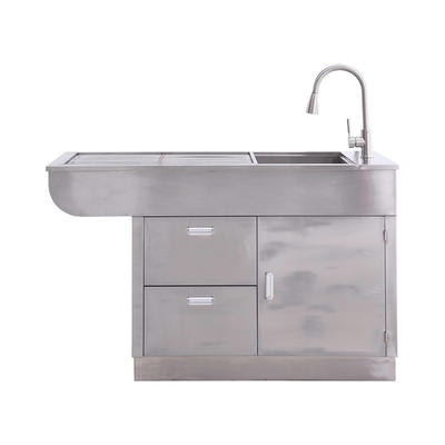 Stainless steel pet operating table animal tooth washing table QS-916