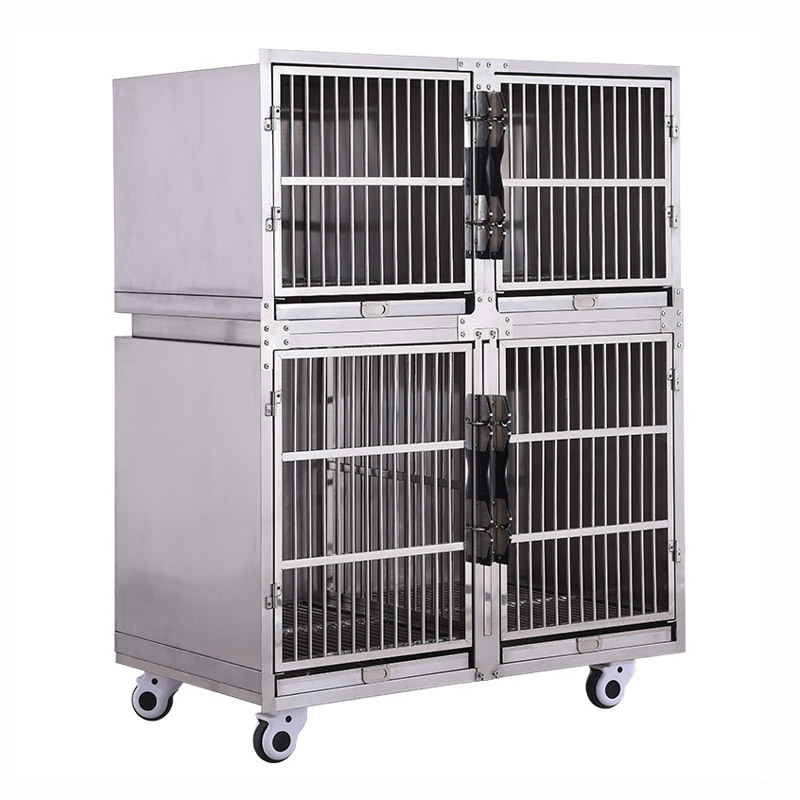 Stackable dog kennel cage strong stainless steel dog cage veterinary dog cage HC-123