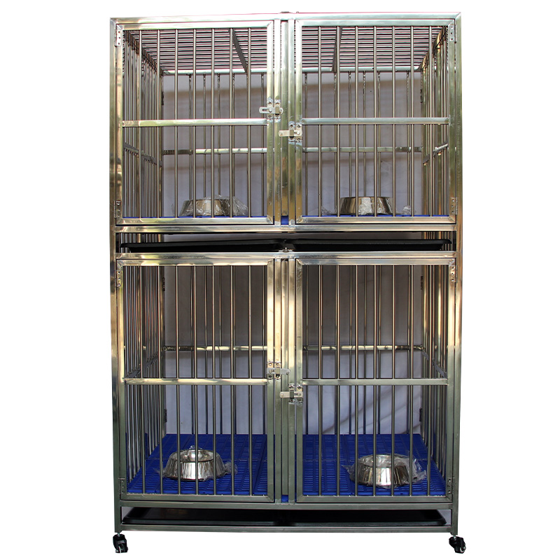 Long service life folding multi-layer stainless steel pet dog cage ZHC-104
