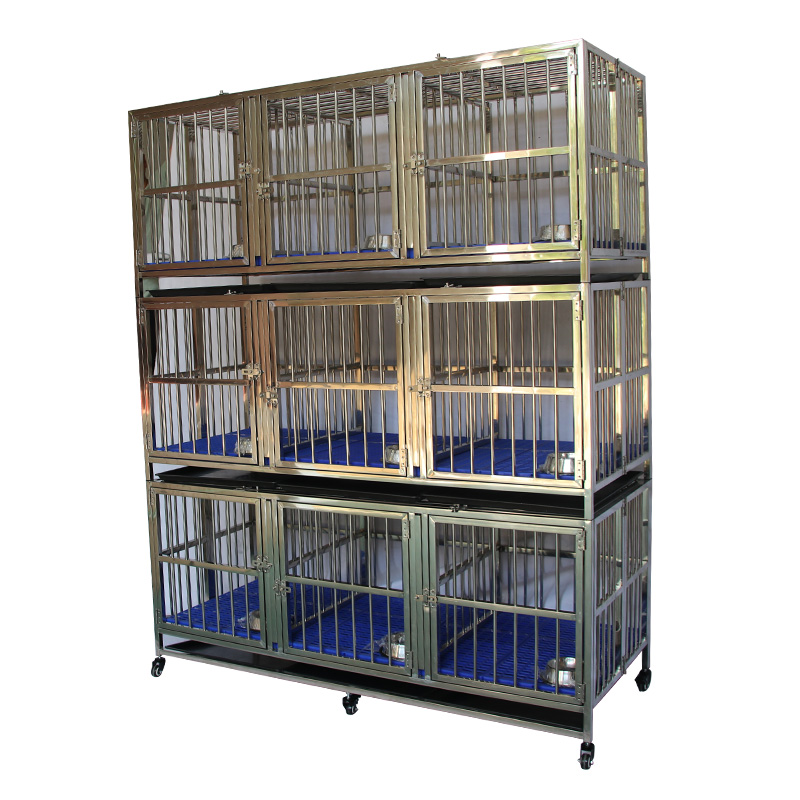 Folding does not require installation stainless steel pet nine door cage ZHC-150